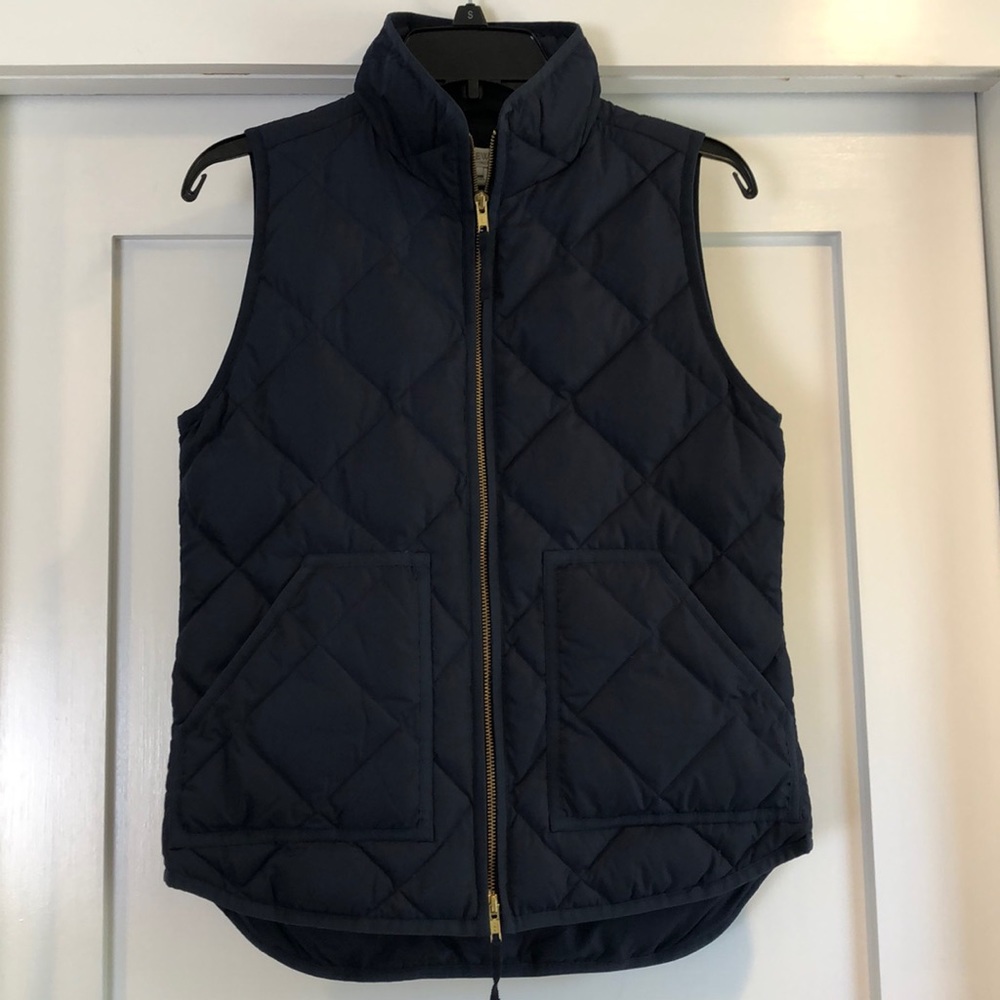 J. Crew Classic Navy Blue Zip Up Down Vest